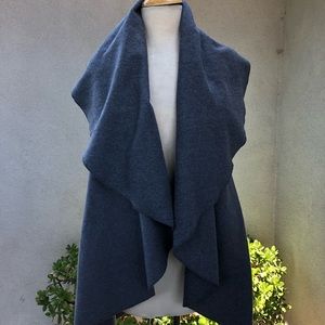 Funky grey felt vest big collar Small JeyKay